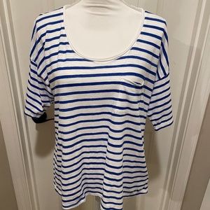 Tommy Hilfiger Royal Blue/White Striped Tee